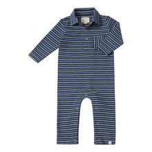  KINGSTON Navy/White Double Stripe Polo Romper
