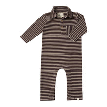  KINGSTON Brown/Beige Double Stripe Polo Romper