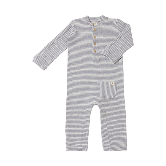 MITCH Henley Grey/White Romper