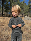 MITCH Henley Black/White Romper