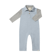  ARLINGTON Blue w/white Arms Polo Romper