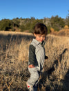 ARLINGTON White w/Black Arms Polo Romper