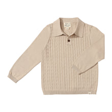  CHRISTIAN Beige Cable Polo