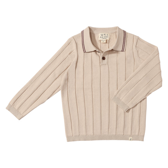 JAYDEN Beige Knitted Polo