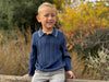 JAYDEN Blue Knitted Polo