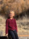 JAYDEN Burgundy Knitted Polo
