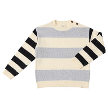  RICARDO Colour Block Grey/Black arms Sweater
