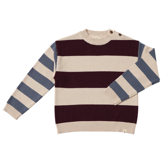 RICARDO Colour Block Burgundy/China arms Sweater