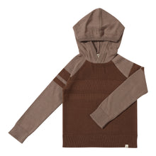  Pedro Brown/Beige Striped Hooded Sweater
