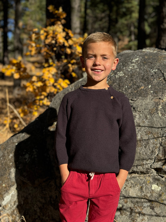 ROAN Navy Black Sweater