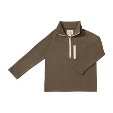  PICKET Olive Waffle Zip up top