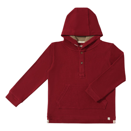 SIMON Burgundy Hooded Top