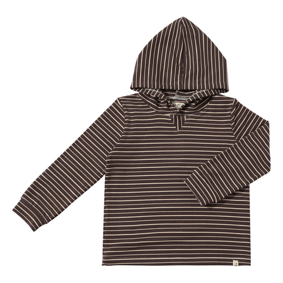 ROGER Brown/Cream Hooded Top