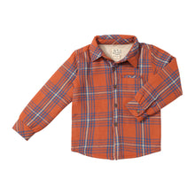  ADVENTURER Orange/Royal Plaid Sherpa Lined Shirt