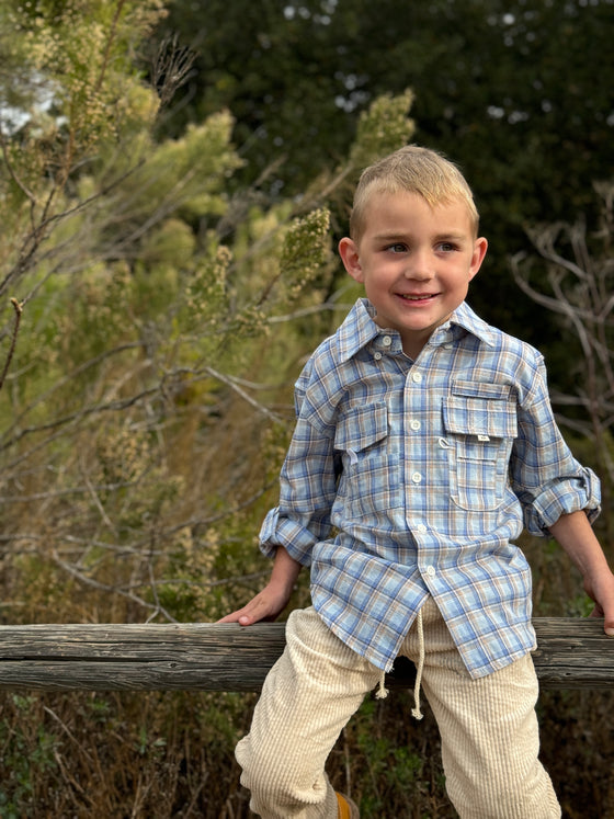 SAWYER BLUE/SKY PLAID Fishing Shirt