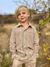 ATWOOD Brown Multi Stripe Woven Shirt