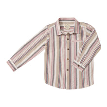  ATWOOD Red/Cream/Black Stripe Woven Shirt