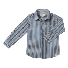  ATWOOD Navy Multi Stripe Woven Shirt
