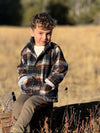 ADOBE Black/Brown Multi Plaid Shacket