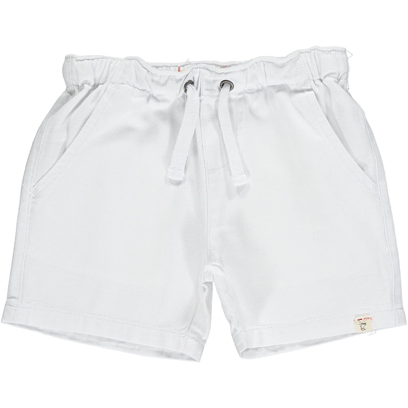 White Twill Boys Shorts