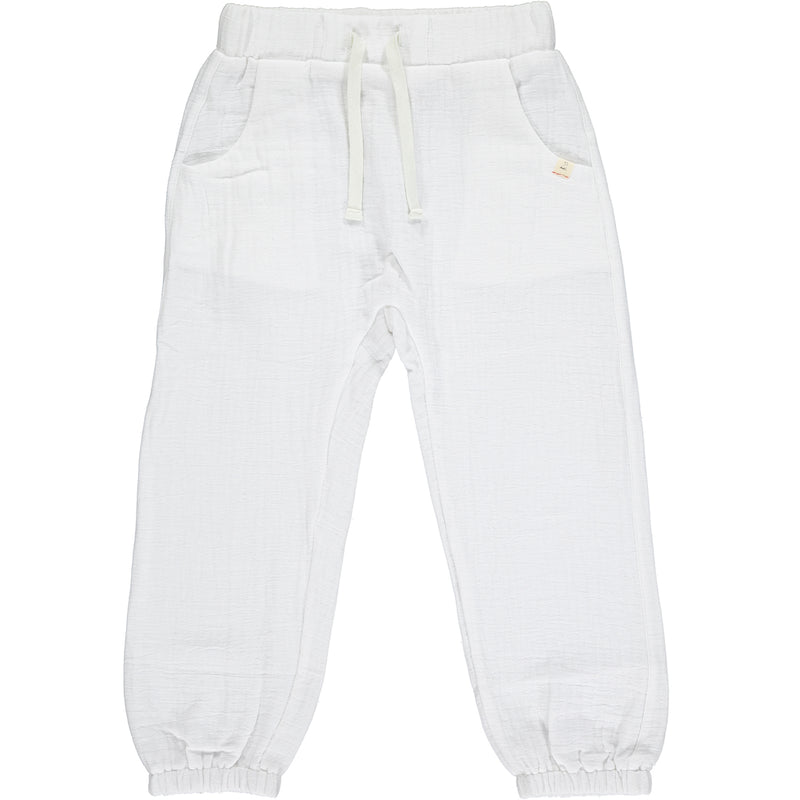 White Lightweight gauze Pants