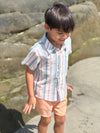 CHAMBRAY/ NEON STRIPE NEWPORT WOVEN SHIRT