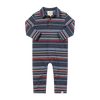 KINGSTON Chambray Multi Stripe Polo Romper
