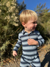 KINGSTON China/Navy Stripe Polo Romper