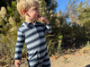 KINGSTON China/Navy Stripe Polo Romper
