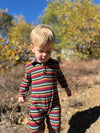 KINGSTON Red Multi Stripe Polo Romper