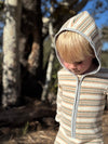 STEFANO Brown/Cream Stripe Hooded Romper
