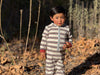 STEFANO Burgundy/Cream Stripe Hooded Romper