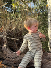 MASON Sage/Cream Ribbed Henley Romper
