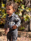 JASPER Green Patchwork Plaid Woven Onesie