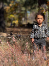 JASPER Green Patchwork Plaid Woven Onesie