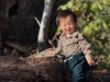 JASPER Sage/Rust Stitch Plaid Woven Onesie