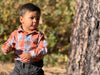 JASPER Rust/Blue Washed plaid Woven Onesie