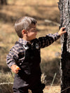 JASPER Black/Leon/Brown Washed plaid Woven Onesie