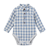 JASPER Blue/White plaid Woven Onesie