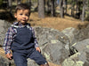 JASPER navy/red seersucker plaid Woven Onesie