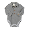 JASPER Navy/White plaid Woven Onesie