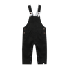 GENTRY Black Moleskin Woven Overalls