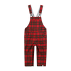 GENTRY Festive Red Plaid Brushed Cotton Woven Overalls