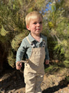 SEYMOUR China/Beige Striped Polo Onesie