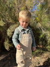 SEYMOUR China/Beige Striped Polo Onesie