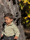 RIPLEY Sage/Cream Ribbed Stripe Onesie
