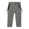 MARCUS Grey Tweed Pants with Suspenders