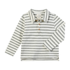 SPENCER Sage/cream stripe Knitted Polo