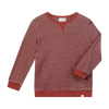 TARQUIN rust/navy brushed stripe sweater