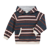 OAKDALE blue/rust stripe hooded sweatshirt
